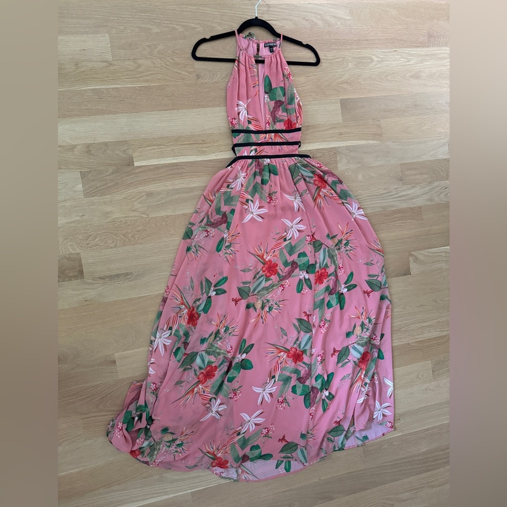 Pink Tropical Flower Dress by Express